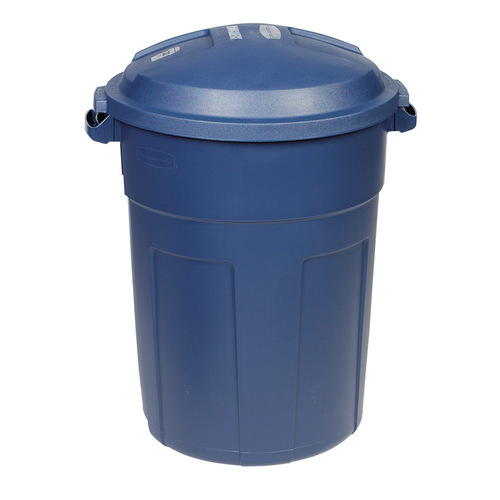 Rubbermaid 2894-87-XCP8 Garbage Can Roughneck 32 gal Blue Plastic Lid Included Blue - pack of 8