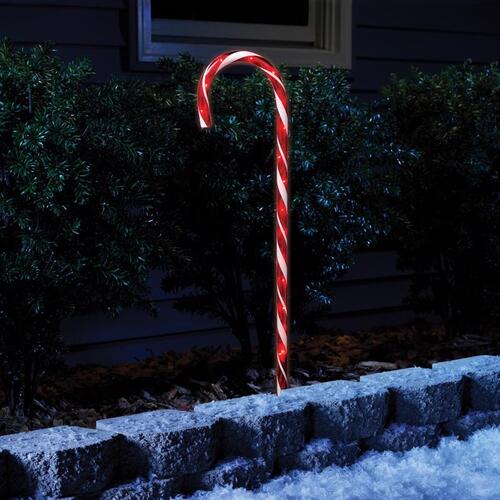 Pathway Decor Clear 27" Lighted Candy Cane - pack of 24