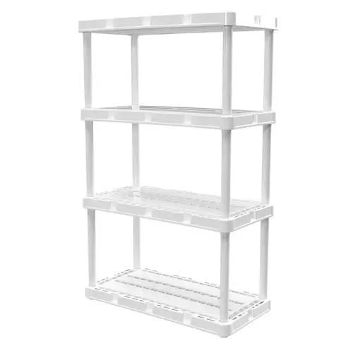 Gracious Living 91088-1C Shelving Unit Knect-A-Shelf 48" H X 24" W X 12" D Resin White