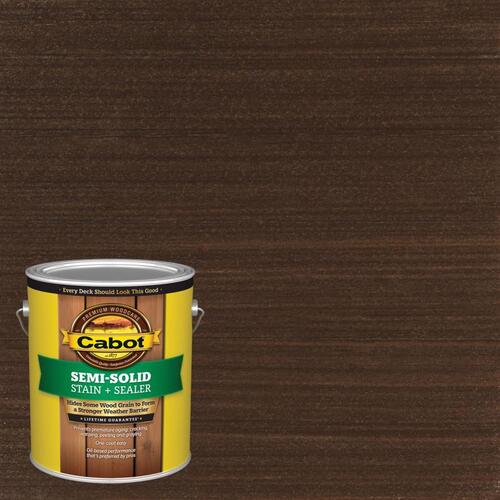 Deck and Siding Stain Semi-Solid Cordovan Brown Oil-Based 1 gal Cordovan Brown