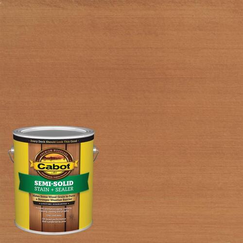 140.000.007 Deck and Siding Stain, Natural Flat, New Redwood, Liquid, 1 gal