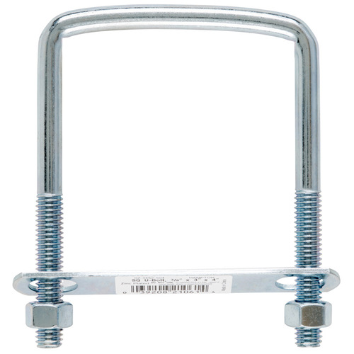 Hampton 023452504XCP10 Square Bend U Bolt 3/8" S X 3" W X 4" L