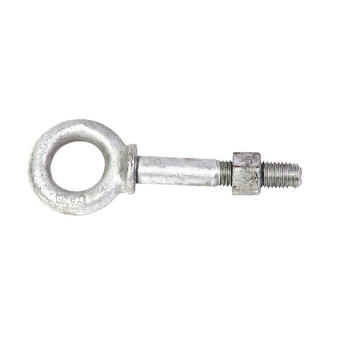 Baron 22212 Shoulder Eyebolt 1/4" X 4" L Hot Dipped Galvanized Steel Nut Included Hot Dipped Galvanized