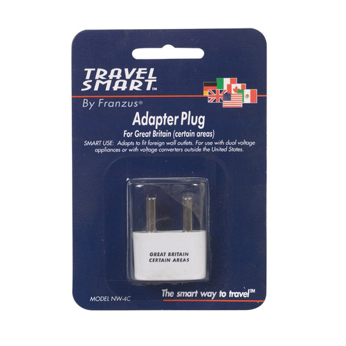 Travel Smart NW4X Adapter Plug In Type A, Type B, Type C, Type E, Type F, Type G For Worldwide White