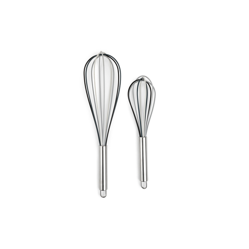 Whisk Set Gray Silicone/Stainless Steel Gray