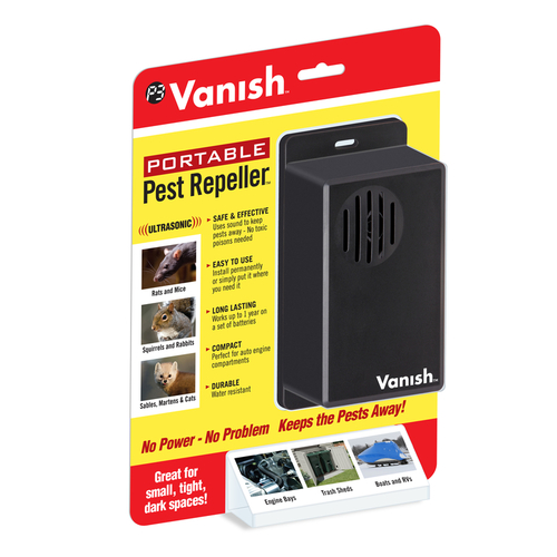 VANISH P7826 Electronic Pest Repeller Portable Battery-Powered For Outdoor Pests
