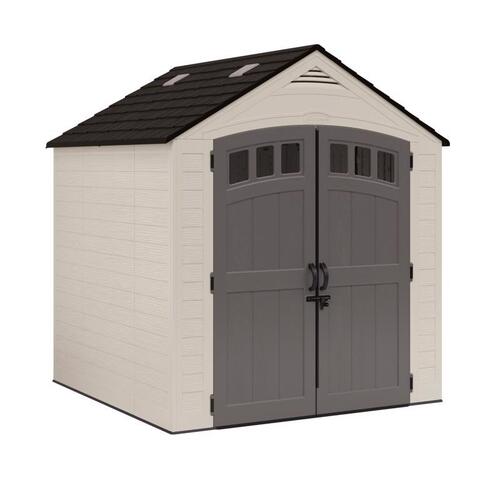 Suncast BMS7727 Storage Shed Cloverdale 7 ft. x 7 ft. Plastic ...