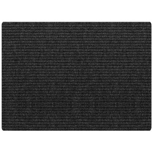 MT Mat, 6 ft L, 4 ft W, Runner, Cocord Pattern, Polyester Rug, Charcoal
