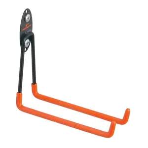 Racor 7.87 in. L Rubber Coated Black/Orange Steel Ladder Hook 30 lb 1 pk Racor 7.87 in. L Rubber Coated Black/Orange Steel Ladder Hook 30 lb 1 pk