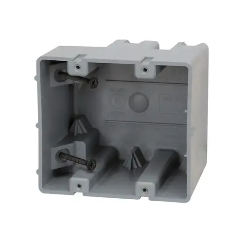 Electrical Box Smart Box Rectangle PVC 2 gang Gray Gray