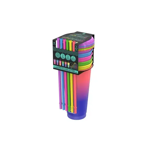 Tumbler Lid and Straw 24 oz Color Changing Assorted BPA Free Assorted