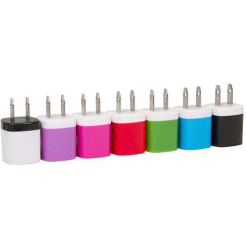 USB to AC Home Adapter Assorted Colors - pack of 30