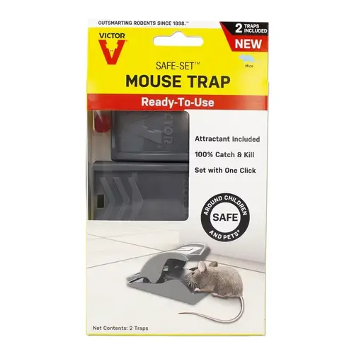 Safe Set Mouse Trap, Pre-Baited, 2-Pk - 2 per pack x12 packs