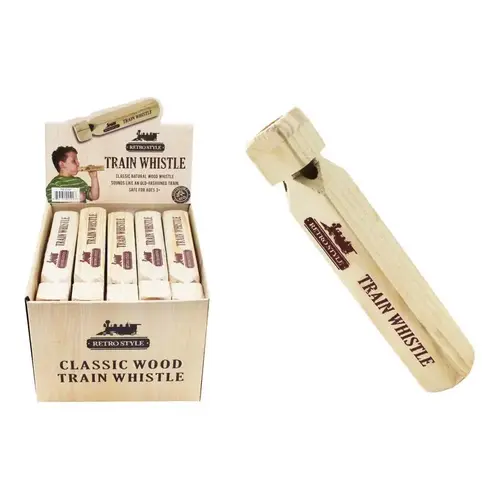 Train Whistle Wood Natural Natural