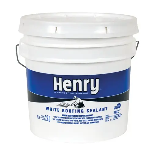 Roofing Sealant Smooth White Elastomeric Acrylic 3-1/2 gal White