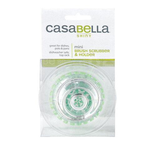 Casabella Clear Handle Dish Brush Scrubber