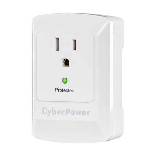 CyberPower B100WRC1 Wall Tap Essential 0 ft. L 1 outlets White 900 J White
