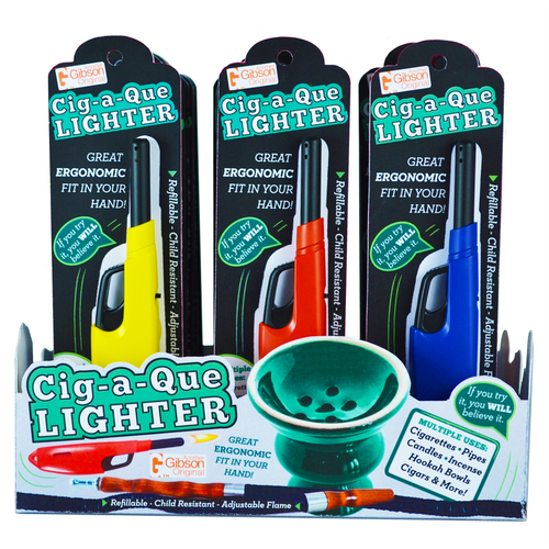 Utility Lighter Assorted Cig-a-Que Assorted - pack of 18