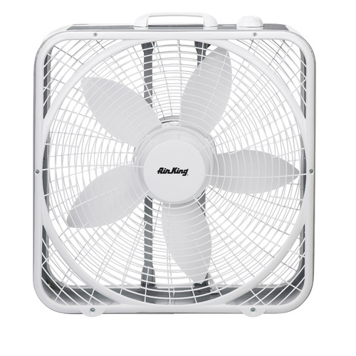 Box Fan Air King 22.5" H X 20" D 3 speed White