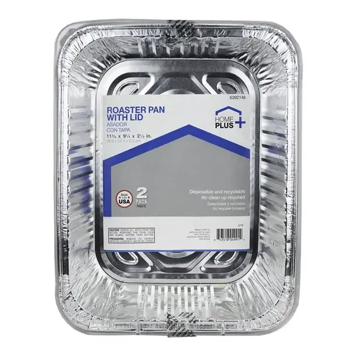 Roaster Pan Durable Foil 9-1/4" W X 11-3/4" L Silver Silve - 2 per pack x12 packs