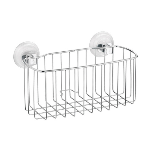 Shower Basket Power Lock Silver Stainless Steel Silver