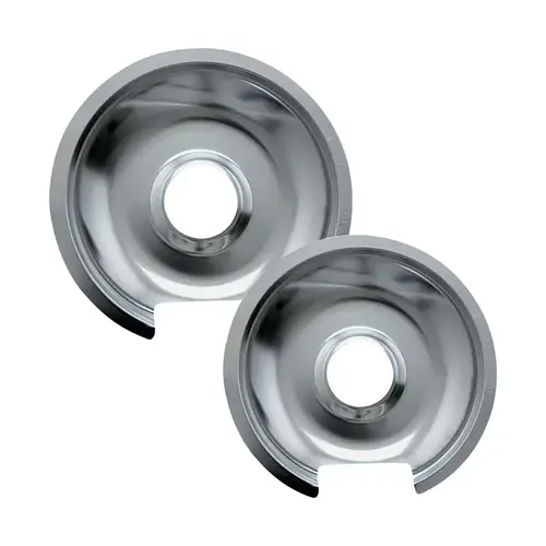 Drip Pan Steel 8" W X 8" L Chrome Pair