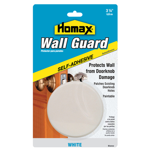 Homax 5103-10-121 Wall Protector Plastic White Mounts to wall 3.25" White