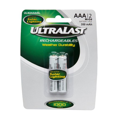 Ultralast ULN2AAASL Rechargeable Battery Ni-Cad AAA 1.2 V 350 Ah