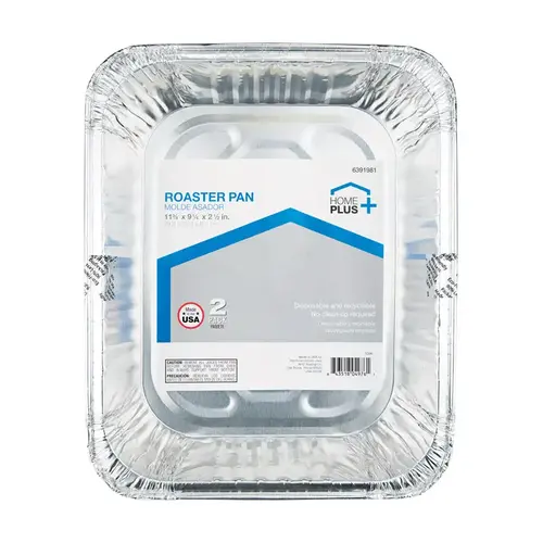 Roaster Pan Durable Foil 9-1/4" W X 11-3/4" L Silver Silve - 2 per pack x12 packs