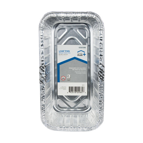 Home Plus D51030-XCP12 Loaf Pan Durable Foil 3-3/4" W X 8" L Silver Silver - pack of 12
