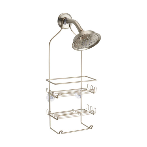 Shower Caddy Milo 21-1/4" H X 4-1/2" W X 9" L Satin Silver Satin