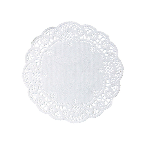 Brooklace Lace Doily White 6 Inch Round French, 1000 Each