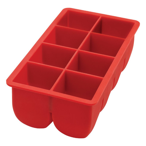 Harold Import 43748 Ice Cube Tray 4.5" W X 8.5" L Red Silicone Red