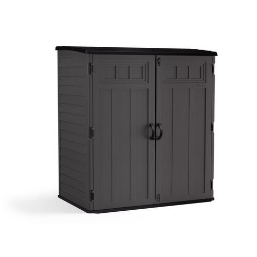 Storage Shed 6 ft. x 3 ft. Plastic Vertical with Floor Kit Gray