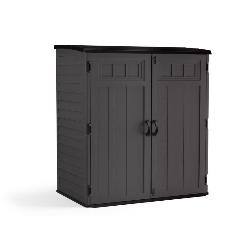 Suncast BMS6225 Storage Shed 6 ft. x 3 ft. Plastic Vertical with Floor Kit Gray Peppercorn