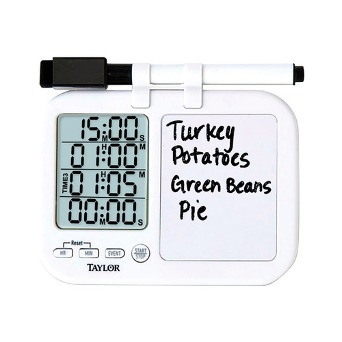 Timer with Whiteboard Digital Plastic White