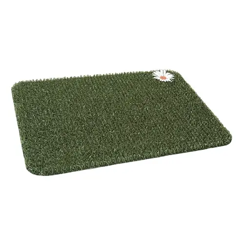 GrassWorx 10372018 Door Mat Clean Machine 24" L X 18" W Green Daisy AstroTurf Green