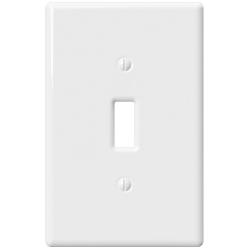 Amerelle 3000TW Wall Plate Metro White 1 gang Stamped Steel Toggle White
