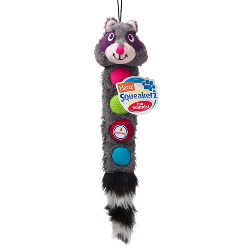Dog Toy Squeakerz Assorted Raccoon, Beaver and Fox Plush 1 Assorted