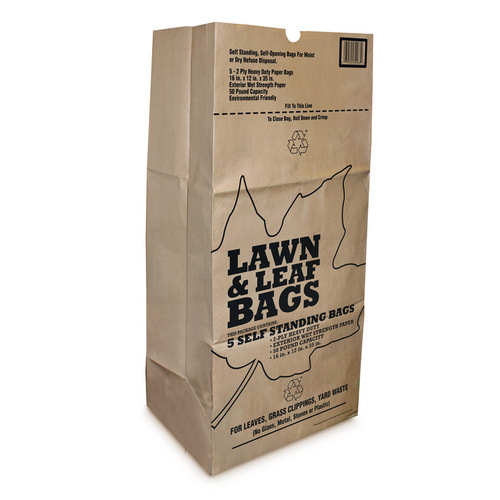 Duro Bag GARPL-AH Lawn & Leaf Bags 30 gal. Flap Tie Paper