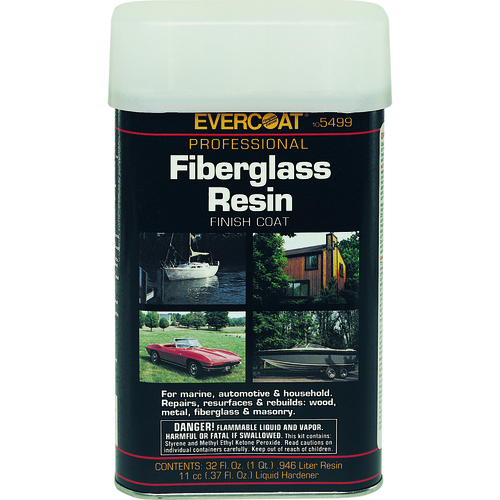 Evercoat 105499 Fiberglass Resin 1 qt Clear
