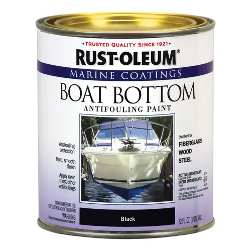 Antifouling Paint Marine Coatings Outdoor Flat Black Epoxy 1 qt Black