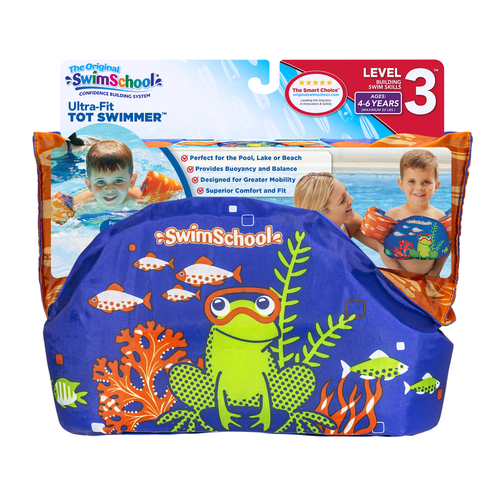 SwimSchool SSJ17469A2 Swimming Arm Bands Assorted Polyester Inflatable Ultra-Fit Tot Assorted