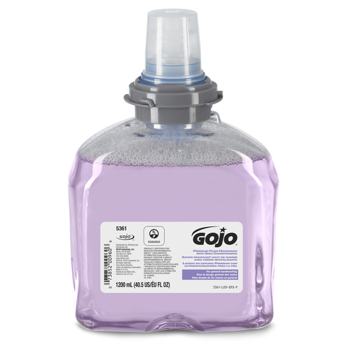 GOJO 5361-02 Foam Hand Soap Dispenser Refill Cranberry Scent Antibacterial 1200 ml