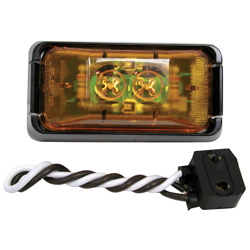 Marker Light Kit, 12 V, LED Lamp, Amber Lens, Bracket Mounting