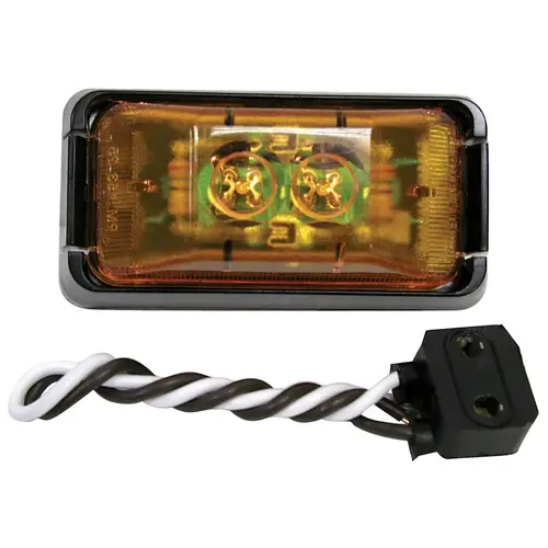 Marker Light Kit, 12 V, LED Lamp, Amber Lens, Bracket Mounting