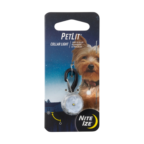 Nite Ize PCL02-03-02JE Collar Light PetLit White Plastic Dog White