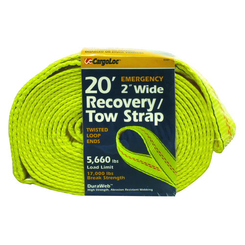 Tow Strap 2" W X 20 ft. L Yellow 5667 lb Yellow