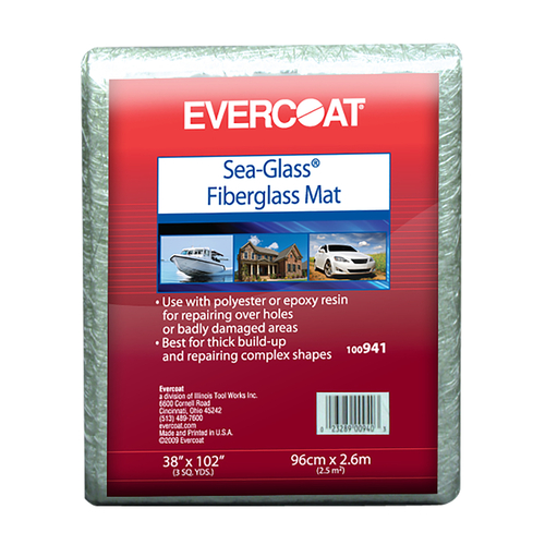 Evercoat 100941 Fiberglass Mat Sea Glass 1.5 oz