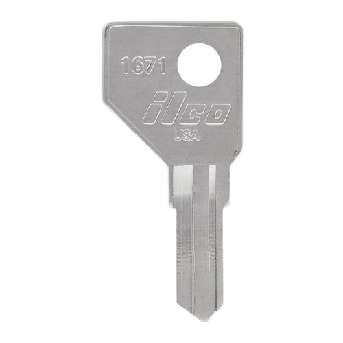 Key Blank Traditional Key House/Office 1671 Single For Harlock Locks Silver - pack of 10